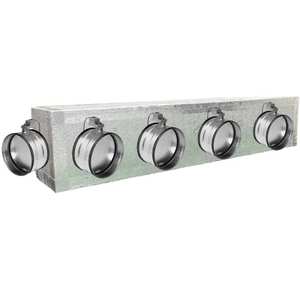 Plenum de Espuma de Poliuretano Motorizado Flexible Industrial Lindab de 5 Zonas con Amortiguadores de 160 o 200 mm para Sistemas HVAC - Product Image 5