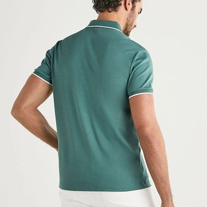 Polos personalizados transpirables Dry-Fit para hombre, manga corta bordada, logotipo ODM, mezcla de poliéster y algodón de alto rendimiento de punto - Product Image 5