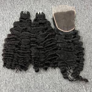 Peluca birmana con encaje frontal de pelo virgen y rizado, superventas, cabello humano al por mayor, Pelo Rizado birmano sin procesar de 100% - Product Image 4