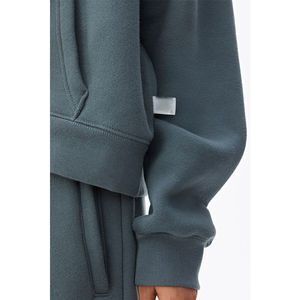 High Quality Heavy Fleece French Terry Cotton Back Open Zipper Printing Fashion Sweatshirt High <b>Collar</b> <b>Women</b> Hoodies - Product Image 2