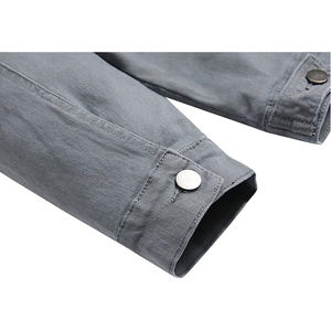 Chaqueta vaquera de manga larga para hombre, ligera, desgastada con tela vaquera de alta calidad y de primera calidad - Product Image 5