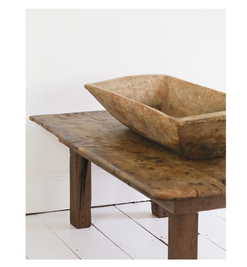 Bols à pâte en bois décoratifs de 30 pouces, gros bols à pâte longs en bois sculptés, centres de table à bougies - Product Image 1