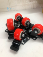 Petites roues pivotantes en PU PVC pour meubles, roulettes pour roulettes, poids léger 1.5, 2, 2.5, 3 pouces, noir, rouge, bleu, blanc, Orange
