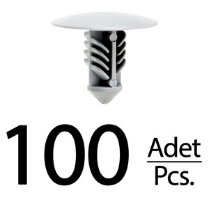 คลิปหนีบฝากระโปรง - สีเทา - 100 ชิ้น สำหรับเรโนลต์ เมแกน, นิสสัน - Product Image 1