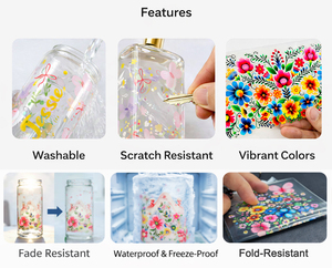 Autocollants personnalisés individuels anti-rayures, à mélanger et à assortir, effet 3D UV DTF, autocollants pour couverture de carnet A5 - Product Image 5