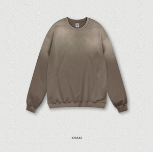 Nueva llegada High Street Fade Oversized Vintage Cotton Pullover Gradient Acid Wash Hoodie Jogger Hoodies y sudaderas para hombres - Product Image 3