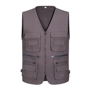 เสื้อแจ็คเก็ตตกปลาแขนกุดสำหรับผู้ชายปกตั้งกลางแจ้งเสื้อกั๊กอเนกประสงค์ - Product Image 1