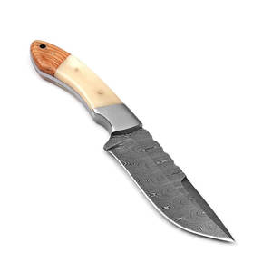 Top Design Damascus Steel Skinner <b>Knife</b> White <b>Bone</b> <b>Handle</b> Hand Made Customized Logo Skinner <b>Knives</b> with White <b>Bone</b> <b>Handle</b> - Product Image 4