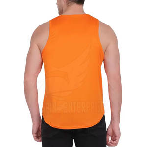 Camiseta sin mangas con estampado sólido ligero de algodón para hombre, ropa transpirable para gimnasio, estilo deportivo informal, diseño sin mangas de verano - Product Image 2