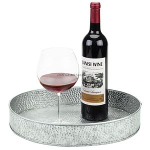 Plateau de service au design rond en or élégant de vente chaude avec finition polie pour un divertissement élégant à la maison - Product Image 4