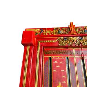 Porte en bois massif vintage, décoration artisanale, design traditionnel pour salon, chambre à coucher, salle à manger, bureau à domicile, prix de gros - Product Image 6