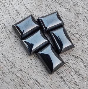 Grado superior 100% hematita natural forma rectangular cabujón parte posterior plana calibrado 3A + Fabricación de joyas de calidad piedras preciosas genuinas OEM - Product Image 4