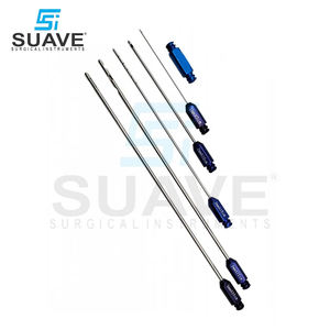 SUAVE SURGICAL I-Cánula de Liposucción para Cirugía Plástica, Juego de 5 Piezas con Adaptador de Transferencia, Mango Chapado en Azul - Product Image 3