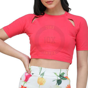 เสื้อครอปสตรีทำจากผ้าฝ้าย - Product Image 1