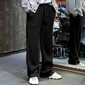 Pantalon en toile épais à jambe large pour homme, personnalisable, impression numérique, teinture unie, mode d'hiver, coupe ample, design personnalisé - Product Image 4