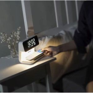 Reloj de Escritorio Digital Electrónico con Cargador Inalámbrico de Carga Rápida y Lámpara de Noche Moderna con Control Táctil - Product Image 4