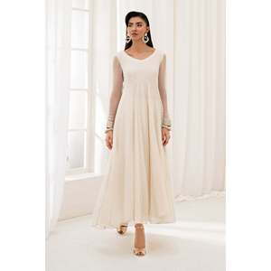 Embroidered Chiffon Three-Quarter Sleeve <b>Top</b> for Spring/Summer - Product Image 3