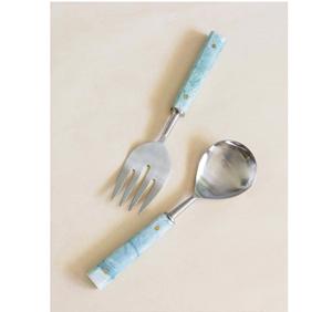 Servidor de ensalada de resina y madera Juego de 2 piezas SERVIDOR DE ENSALADA DE MADERA JUEGO DE 2 ARTÍCULO DE COCINA ÚNICO HECHO A MANO - Product Image 6