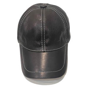 High Quality 6 Panel Genuine Leather Baseball <b>Cap</b> Fashionable <b>Winter</b> Adult Casual Wholesale Warm for Dad Men and Women - Product Image 5
