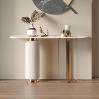 Table console en bois et pieds en métal pour le salon, la salle à manger et la chambre à coucher, l'hôtel et la maison.