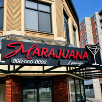 Lettres en relief LED personnalisées par le fabricant, signalétique extérieure pour devanture de magasin, affichage lumineux de logo, panneau de façade commercial étanche