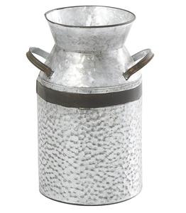 Maceta decorativa de lata de leche de Metal, acabado galvanizado, Material de hierro, jarrón de suelo ecológico para el hogar elegante, centro de mesa interior - Product Image 1