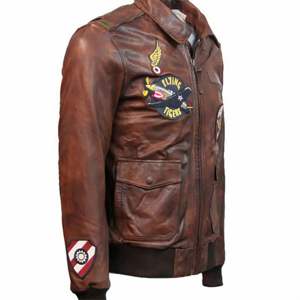 Veste de vol en cuir de style vintage pour homme avec doublure matelassée et construction durable-parfaite pour un usage quotidien - Product Image 3