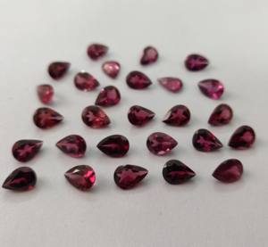 ลูกแพร์โกเมนโรโดไลต์สีชมพูธรรมชาติขนาด5x7มม. พลอยโกเมนโรโดไลต์สีชมพูแบบหลวม - Product Image 4