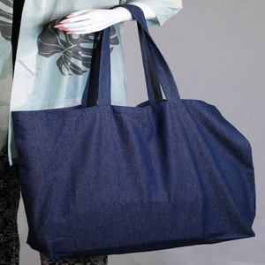 Bolsa de Mano de Lona 100% Algodón con Logotipo Personalizado, Diseño de Letras, Reutilizable, con Asa Superior y Cierre de Cordón, Ecológica, para la Playa - Product Image 4