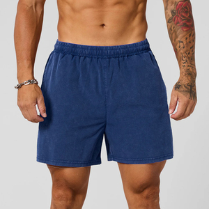Wholesale Custom <b>Men's</b> Fitness <b>Shorts</b> Breathable <b>Vintage</b> Streetwear with Elastic Waist for Gym Training & Workout Solid Pattern - Product Image 1