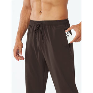 กางเกงผู้ชายสำหรับฤดูหนาวกางเกงผู้ชายแบบถักมีกระเป๋ากางเกงเอวยางยืดผ้าฝ้ายหนาโอเวอร์ไซส์สำหรับผู้ชาย - Product Image 2