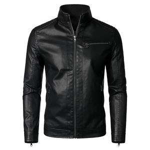 Vêtements de rue et vestes en cuir de style fermeture éclair haute tendance nouvelle veste d'aviateur en similicuir veste de bombardier de vol vintage - Product Image 1