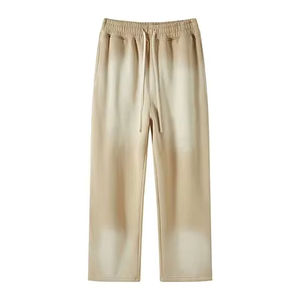 Pantalon de survêtement unisexe personnalisé de coupe normale de haute qualité pantalon de survêtement à jambes larges en coton lavé à l'acide peint au soleil - Product Image 4