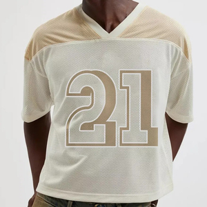 เสื้อกีฬาชายสไตล์วินเทจแบบย้อนยุคเสื้อกีฬาผ้าตาข่าย - Product Image 5