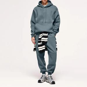 ชุดแทรคสูทฮิปฮอปแบบสั่งทำพิเศษสำหรับฤดูหนาว พร้อมกางเกงวอร์มและเสื้อฮู้ดลายฟอกสี ประดับคริสตัล แฟชั่นสำหรับผู้ชาย - Product Image 1