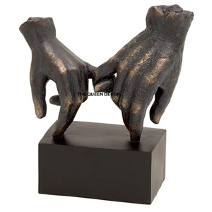ประติมากรรมรูปมือโลหะอลูมิเนียมตกแต่งบ้านหรูหราทันสมัยสไตล์แฟนซีที่มีคุณภาพสูงทำด้วยมือโบราณสีน้ำตาล - Product Image 1