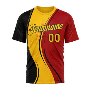 Camiseta de poliéster para hombre adulto, jersey de cuello redondo, camiseta transpirable de secado rápido de talla grande para hombre con diseño de sublimación - Product Image 1