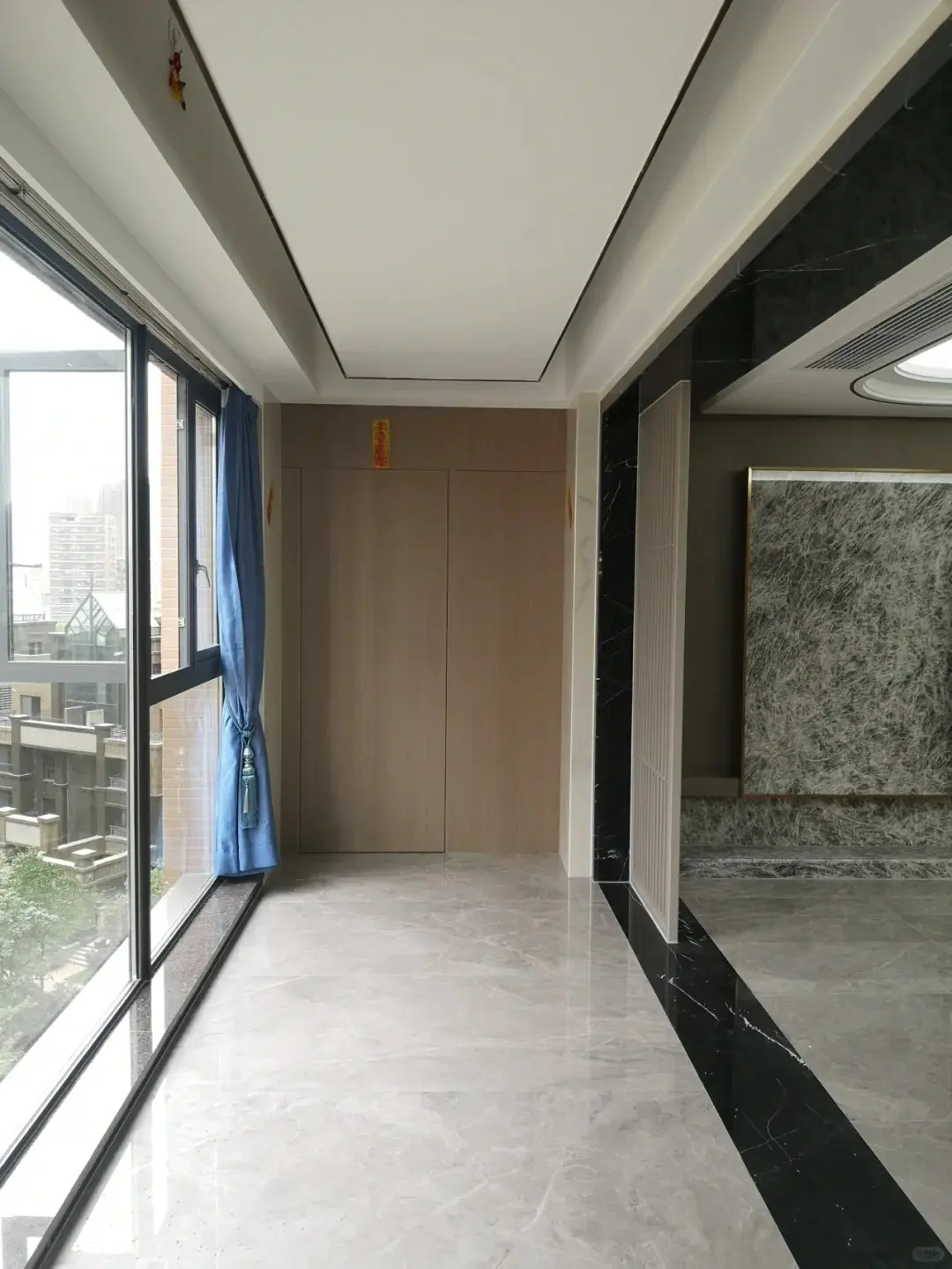 Ubin disinter batu Perak Tripod abu-abu 1200*2400*9 granit kamar mandi ubin panel dinding interior dinding