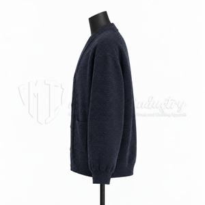 Suéter Cárdigan de Punto para Hombre, con Logotipo Personalizado, Cuello en V, Informal, de Invierno, Chaqueta de Punto, Fabricante Mayorista - Product Image 5