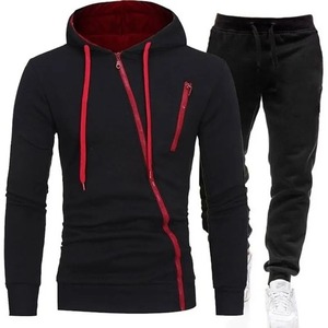 2020 vêtements de sport décontractés pour hommes Fitness survêtement Polyester sweat et pantalon polaire pour les séances de gymnastique de printemps bas actifs - Product Image 4