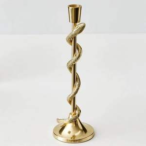 Bougeoir en aluminium portable vintage, élégant, chandelier conique pour décoration de table de Noël à la maison - Product Image 6