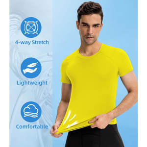 Chemise de compression pour homme T-shirts athlétiques à manches courtes Cool Dry Workout Maillot de sport Performance Compression Tops - Product Image 4