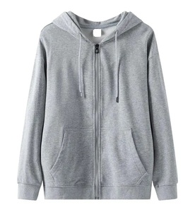 เสื้อฮู้ดซิปผู้ชายทรงปกติ ขายส่ง ผ้าฝ้ายฟลีซ 100% น้ำหนัก 300 กรัม ระบายอากาศได้ดี สีพื้น สำหรับฤดูหนาว - Product Image 4
