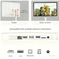 Monitor de TV Inteligente Portátil de 32 Pulgadas, Pantalla Táctil HDTV 4K de 120Hz, Blanco, para Interiores, con Transmisión Inalámbrica USB Integrada