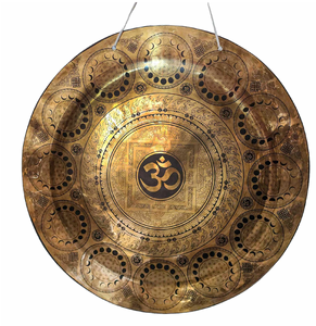 Gong tibétain fait main avec des gongs Design Yantra pour les prières religieuses thérapie par le son Yoga méditation au prix de gros bon marché - Product Image 3
