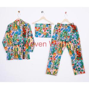 Conjunto de pijama de algodón para mujer Ropa de dormir cómoda para mujer - Product Image 4