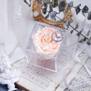 Modern Eco-friendly <b>Clear</b> Acrylic Wedding Ring <b>Box</b> Elegant Engagement Ring Holder for Proposals Ceremonies & Keepsake <b>Display</b> - Product Image 4