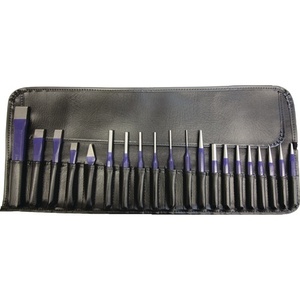 TECWERK Steel <b>Tool</b> Set in <b>Roll</b>-Up <b>Bag</b>-Chisels & Punches - Product Image 1