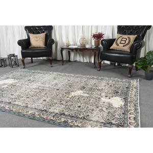 พรมตุรกีวินเทจสีเบจสีฟ้า5.3x8.6ฟุตคลาสสิกขนาดใหญ่ผ้าขนสัตว์ผ้าขนสัตว์สี่เหลี่ยมเย็บปะติดปะต่อกันสำหรับห้องโถงห้องพรม - Product Image 4