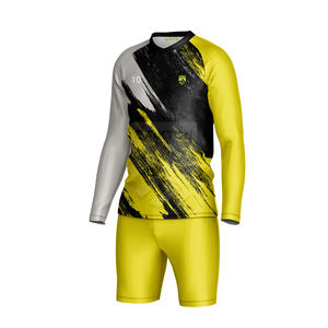 Custom Sublimation <b>Padded</b> Eco-Friendly Breathable <b>Goalkeeper</b> Jersey <b>Shorts</b> Set | <b>Short</b> Sleeve Soccer Uniform OEM/ODM Service - Product Image 3